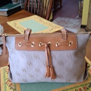 Dooney & Bourke Cream and Tan Tote Bag